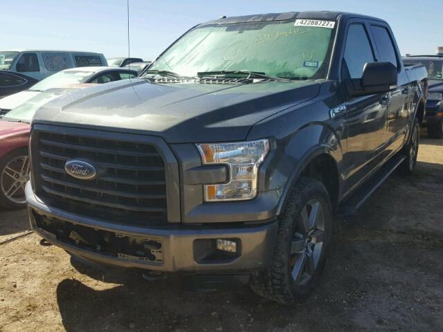 1FTEW1EF2GFA85180 - 2016 FORD F150 CHARCOAL photo 2
