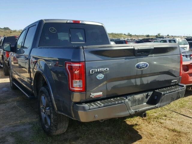 1FTEW1EF2GFA85180 - 2016 FORD F150 CHARCOAL photo 3