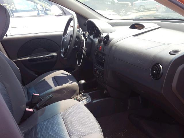 KL1TD56646B574227 - 2006 CHEVROLET AVEO BASE Turuncu fotoğraf 5