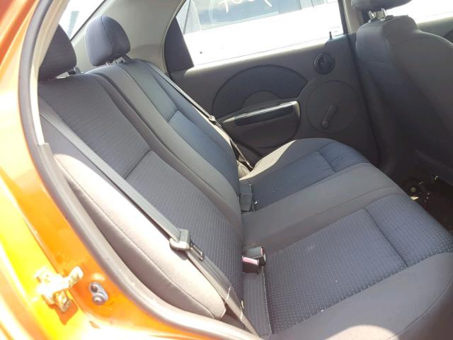 KL1TD56646B574227 - 2006 CHEVROLET AVEO BASE Turuncu fotoğraf 6