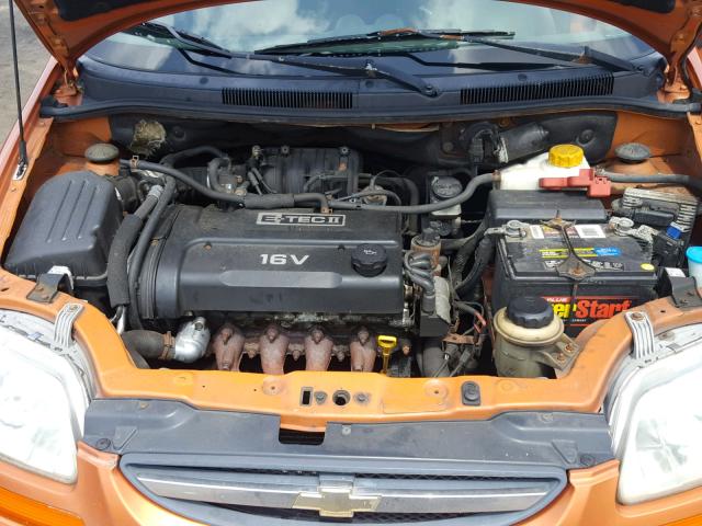KL1TD56646B574227 - 2006 CHEVROLET AVEO BASE Turuncu fotoğraf 7