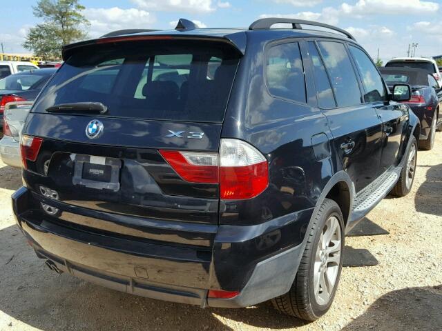 WBXPC93478WJ18356 - 2008 BMW X3 3.0SI BLACK photo 4