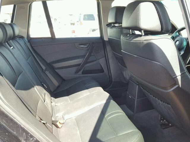 WBXPC93478WJ18356 - 2008 BMW X3 3.0SI BLACK photo 6