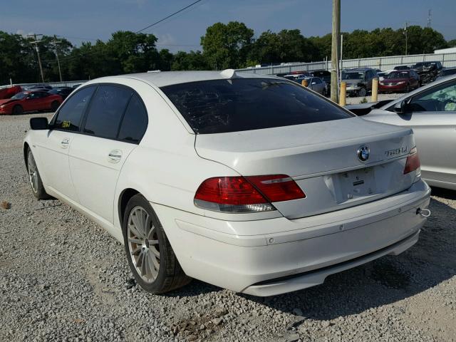 WBAHN83527DT66133 - 2007 BMW 750 WHITE photo 3