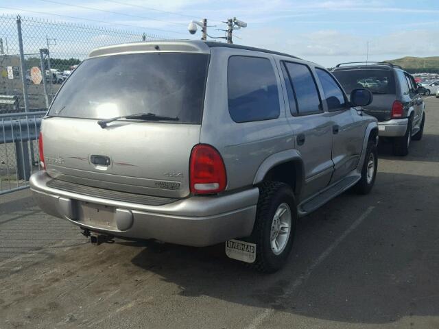 1B4HS28N6YF259574 - 2000 DODGE DURANGO GRAY photo 4