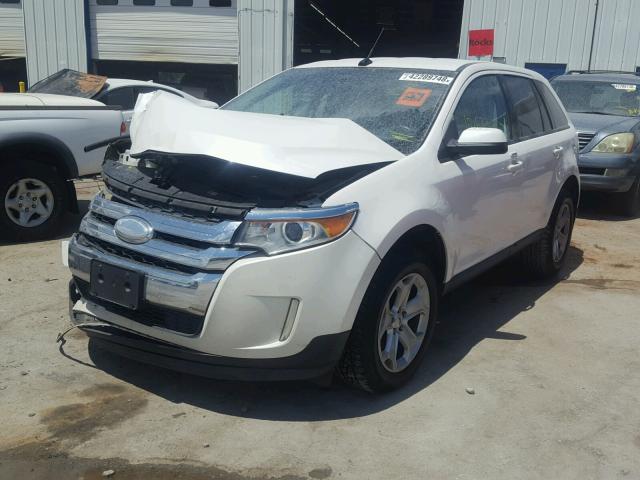 2FMDK3JC2CBA87243 - 2012 FORD EDGE SEL WHITE photo 2