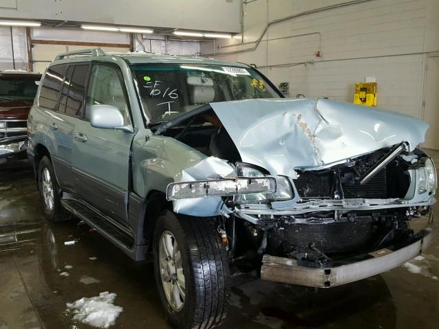 JTJHT00W653550241 - 2005 LEXUS LX GREEN photo 1