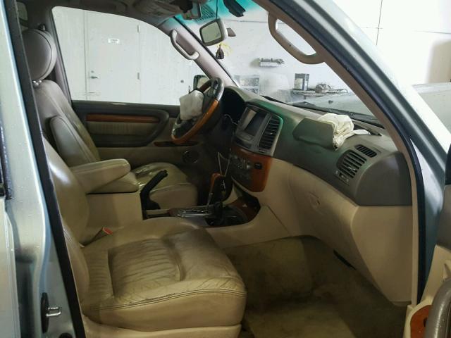 JTJHT00W653550241 - 2005 LEXUS LX GREEN photo 5