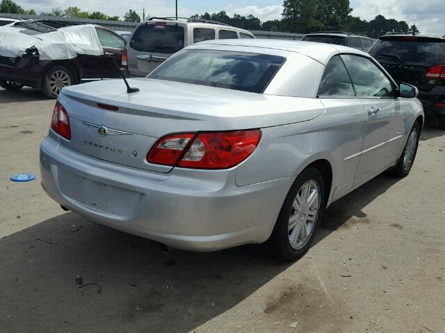 1C3LC65M38N150125 - 2008 CHRYSLER SEBRING LI SILVER photo 4