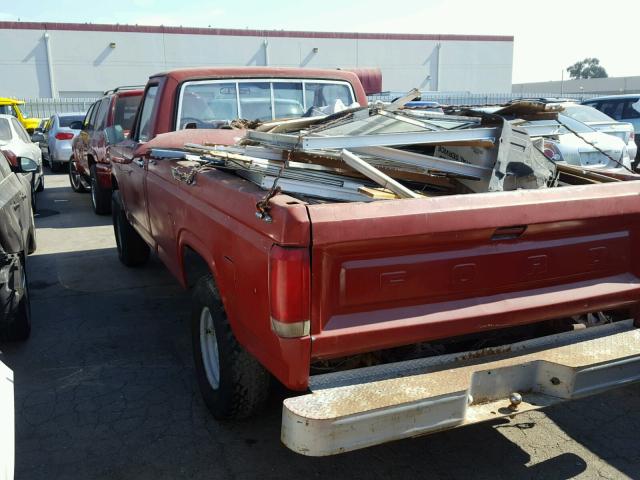 F25ERHG1779 - 1980 FORD F250 RED photo 3
