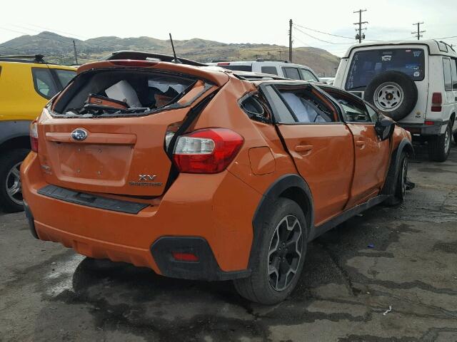 JF2GPACC5F8311165 - 2015 SUBARU XV CROSSTR ORANGE photo 4