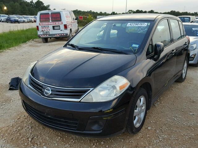 3N1BC13E78L372062 - 2008 NISSAN VERSA BLACK photo 2