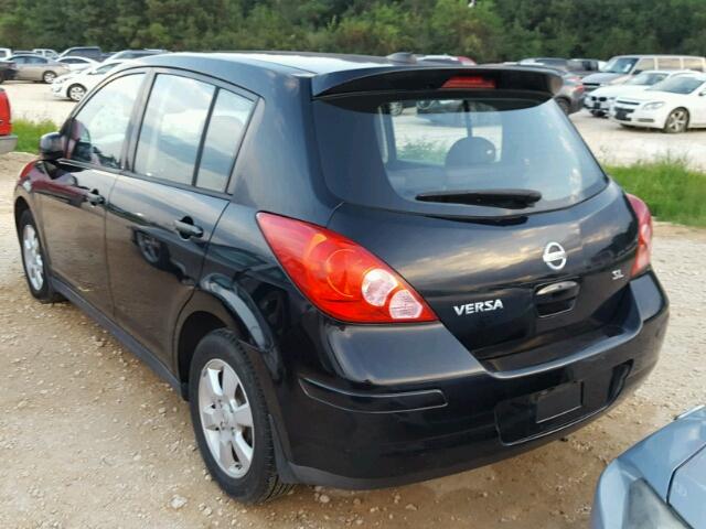 3N1BC13E78L372062 - 2008 NISSAN VERSA BLACK photo 3