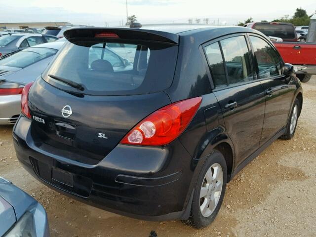 3N1BC13E78L372062 - 2008 NISSAN VERSA BLACK photo 4