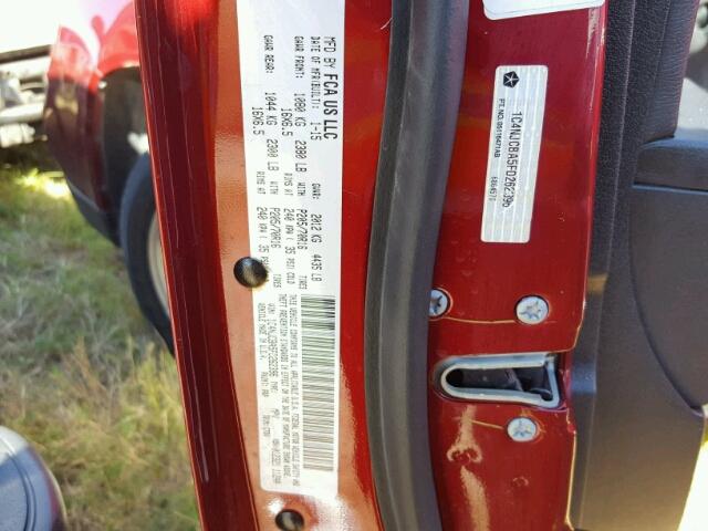 1C4NJCBA5FD262396 - 2015 JEEP COMPASS SP MAROON photo 10