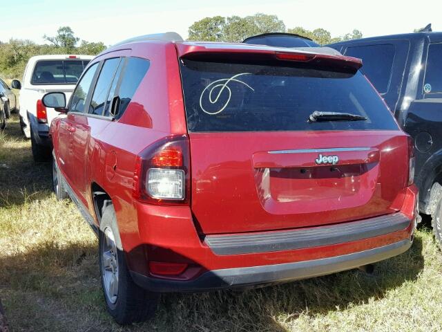 1C4NJCBA5FD262396 - 2015 JEEP COMPASS SP MAROON photo 3