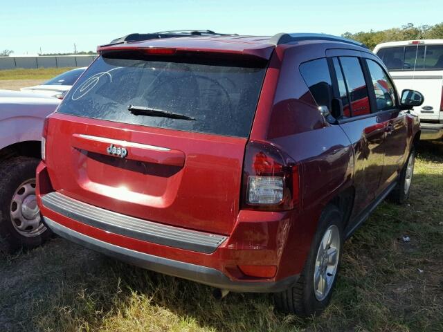 1C4NJCBA5FD262396 - 2015 JEEP COMPASS SP MAROON photo 4