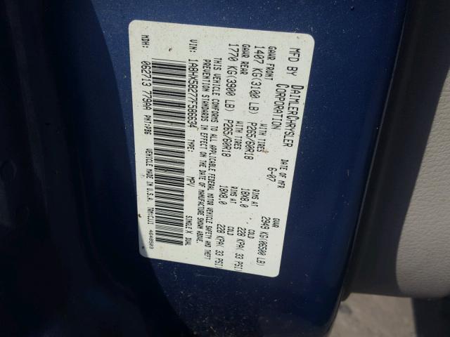 1A8HX58277F586634 - 2007 CHRYSLER ASPEN LIMI 蓝色 照片 10