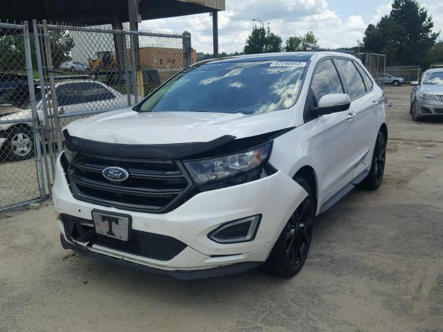 2FMTK4AP7FBB58641 - 2015 FORD EDGE SPORT WHITE photo 2