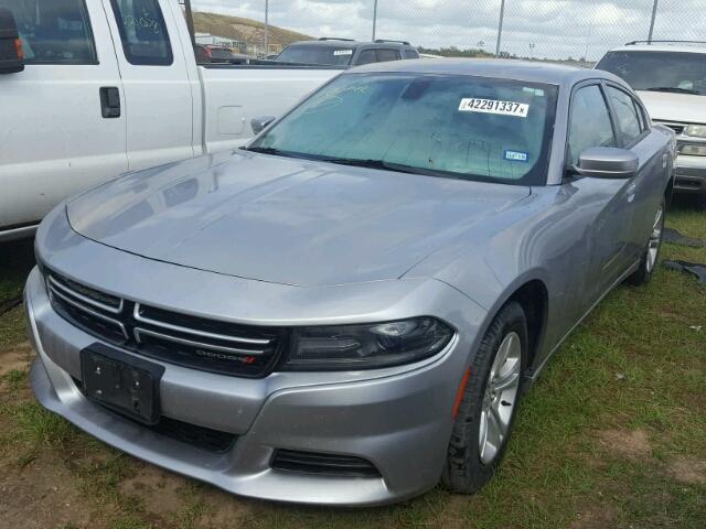2C3CDXBG2FH751386 - 2015 DODGE CHARGER GRAY photo 2
