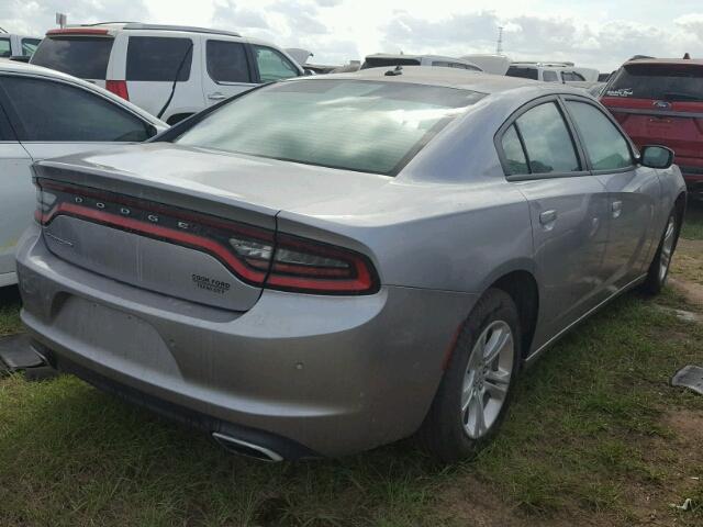 2C3CDXBG2FH751386 - 2015 DODGE CHARGER GRAY photo 4
