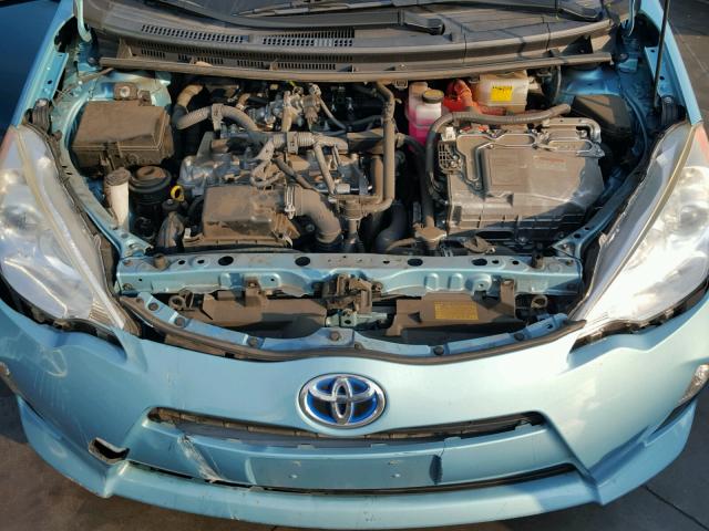 JTDKDTB36D1037432 - 2013 TOYOTA PRIUS C BLUE photo 7