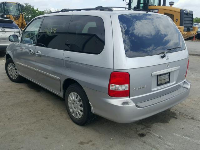 KNDUP131736383945 - 2003 KIA SEDONA EX GRAY photo 3