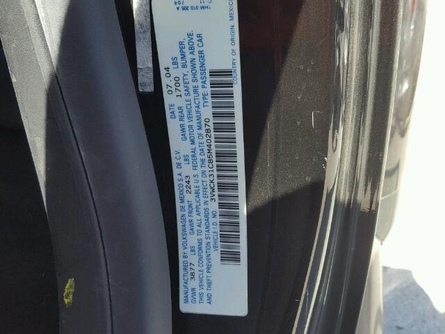 3VWCK31C85M402870 - 2005 VOLKSWAGEN NEW BEETLE 黑色 照片 10