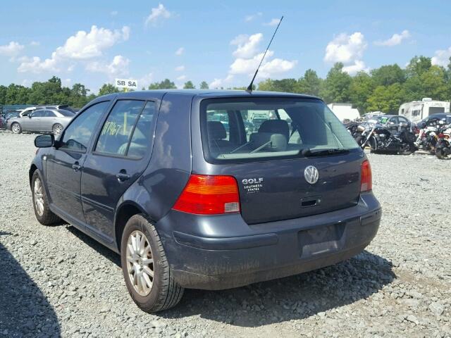 9BWGL61J944021191 - 2004 VOLKSWAGEN GOLF GLS GRAY photo 3