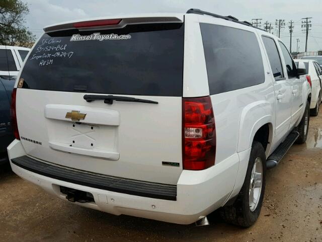 1GNSCJE06BR368090 - 2011 CHEVROLET SUBURBAN C WHITE photo 4