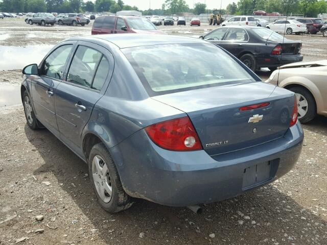 1G1AL55F077282849 - 2007 CHEVROLET COBALT LT BLUE photo 3