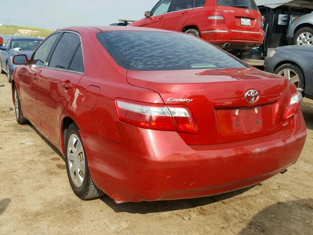 4T1BE46KX9U282806 - 2009 TOYOTA CAMRY RED photo 3