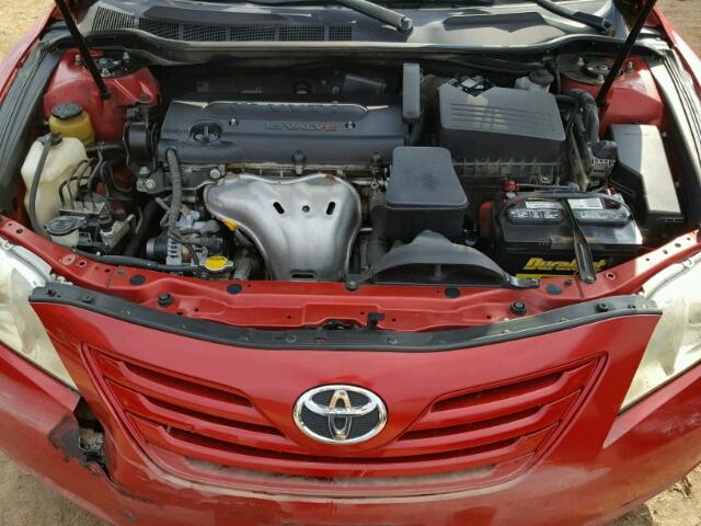 4T1BE46KX9U282806 - 2009 TOYOTA CAMRY RED photo 7