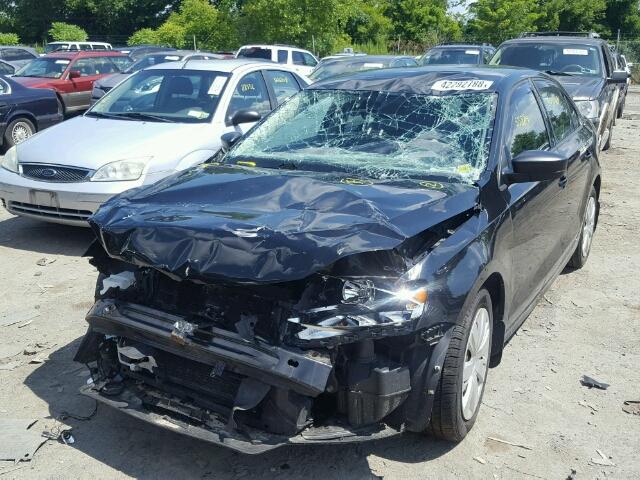 3VW2K7AJ6CM383914 - 2012 VOLKSWAGEN JETTA BASE 黑色 照片 2