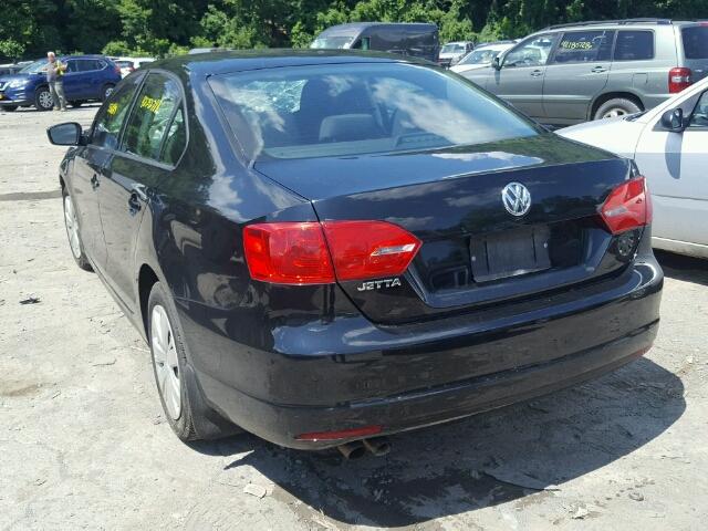 3VW2K7AJ6CM383914 - 2012 VOLKSWAGEN JETTA BASE 黑色 照片 3