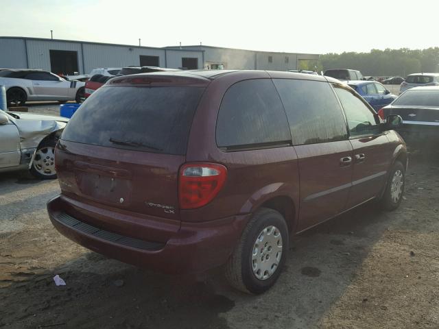 1C4GJ45393B189570 - 2003 CHRYSLER VOYAGER LX MAROON photo 4