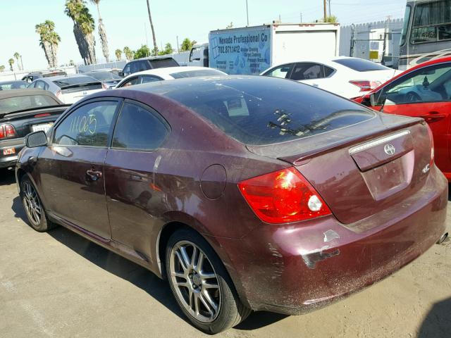 JTKDE167060115860 - 2006 TOYOTA SCION TC 栗色 照片 3