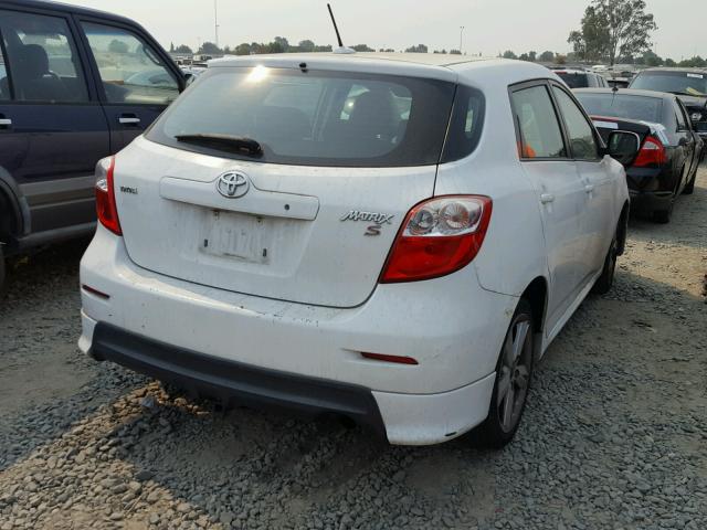 2T1KE40E09C022967 - 2009 TOYOTA COROLLA MA WHITE photo 4