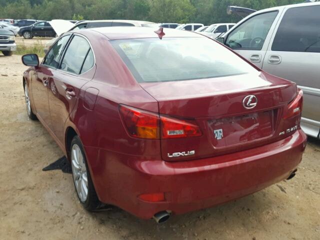 JTHCK262175011953 - 2007 LEXUS IS RED photo 3