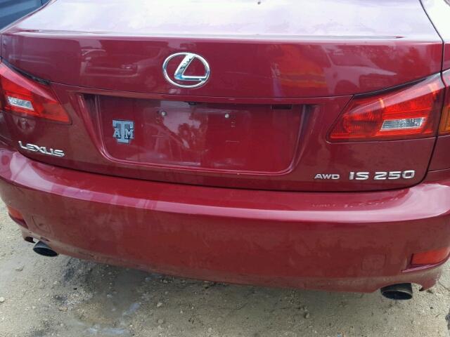 JTHCK262175011953 - 2007 LEXUS IS RED photo 9