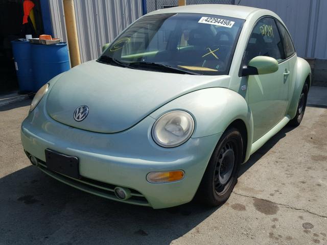 3VWCK21C21M440194 - 2001 VOLKSWAGEN NEW BEETLE მწვანე ფოტო 2