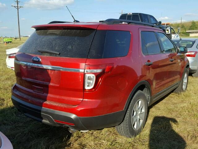 1FMHK7B88CGA44246 - 2012 FORD EXPLORER RED photo 4