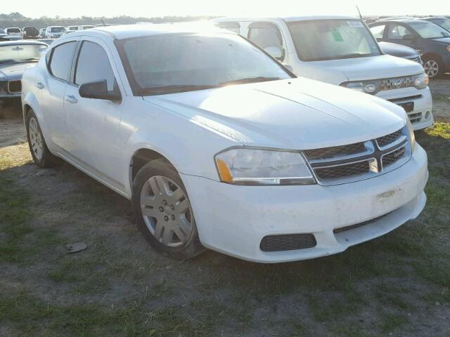 1C3CDZAB8DN771079 - 2013 DODGE AVENGER WHITE photo 1