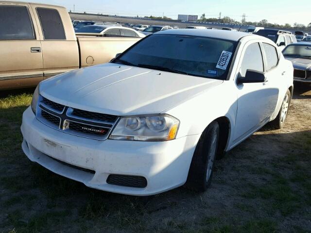 1C3CDZAB8DN771079 - 2013 DODGE AVENGER WHITE photo 2