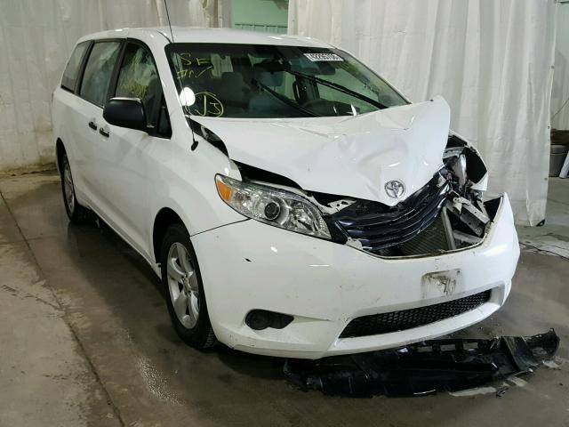 5TDZK3DC5CS265148 - 2012 TOYOTA SIENNA BAS WHITE photo 1