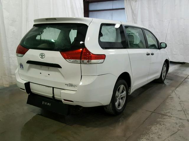 5TDZK3DC5CS265148 - 2012 TOYOTA SIENNA BAS WHITE photo 4