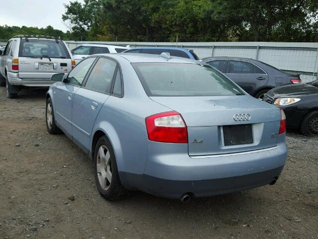 WAULC68E84A071239 - 2004 AUDI A4 1.8T QU BLUE photo 3