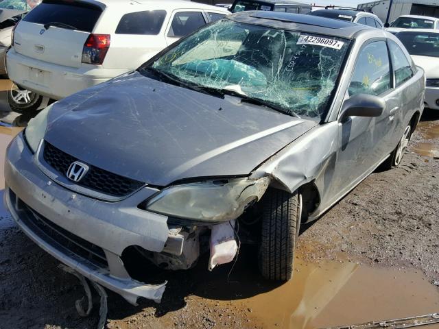 1HGEM22984L075553 - 2004 HONDA CIVIC GRAY photo 2