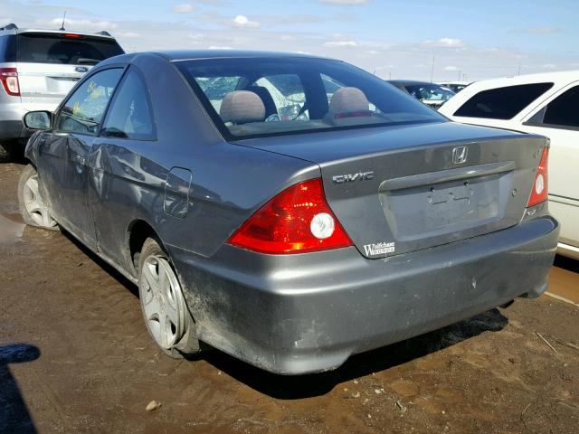 1HGEM22984L075553 - 2004 HONDA CIVIC GRAY photo 3