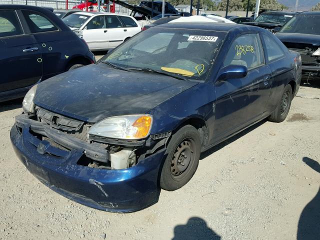 1HGEM22963L073489 - 2003 HONDA CIVIC EX BLUE photo 2